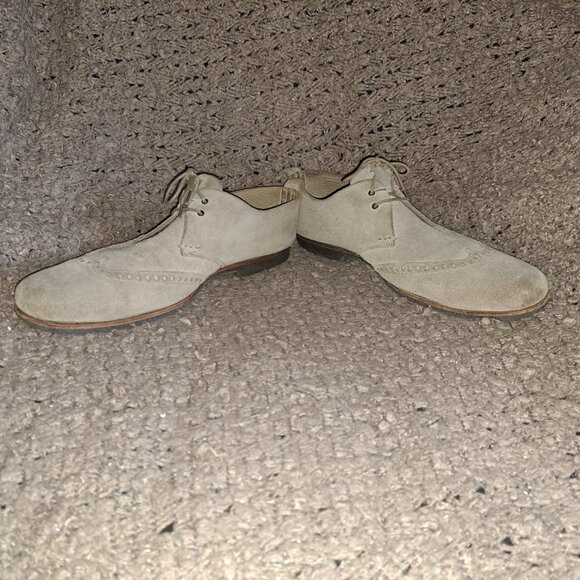 HESCHUNG-Beige Suede Brogue Lace Up Loafers-Size 7.5 UK/9 US-Very Good - Picture 4 of 8
